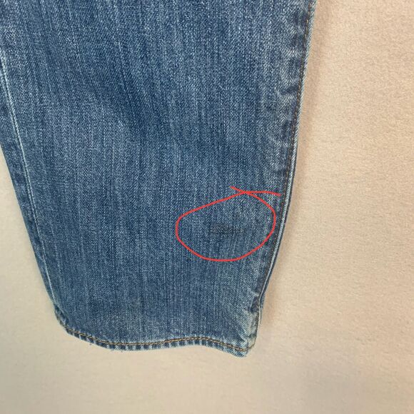 Levi’s 501 Original Fit Men’s Jeans Blue Denim Straight Leg Button Fly 34x32 - Picture 6 of 11